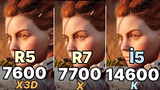 7600x3d vs 5800x3d 14600k vs R7 7700x vs R5 7600x vs R5 5600 vs İ5 12400f vs i7 14700k [upl. by Afital770]