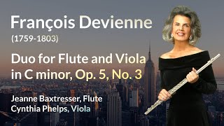 Devienne Duo for Flute and Viola in C minor Op 5 No 3  Baxtresser [upl. by Poll294]