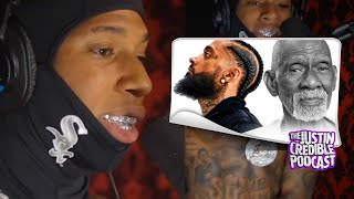 NLE Choppa raps about Nipsey Hussle Ice Spice Dr Sebi and Roddy Ricch in “GOD DID” FREESTYLE [upl. by Nesline579]