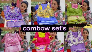 combow sets✨ sareedesigner blouses collection👌 [upl. by Aniraad]