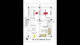 20 X 25 house plan🏡 houseplan HomeDesign floorplan [upl. by Juliane213]