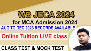 WB JECA EXAM 2024 ONLINE TUITION [upl. by Aran]