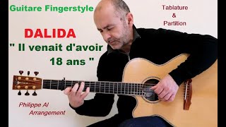 Dalida  Il venait davoir 18 ans  Guitare Fingerstyle [upl. by Jorrie621]