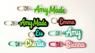 DIY Plastic Custom Name Keychains with the Cricut Machine  Shrink Plastic  Vinyl [upl. by Aubine107]