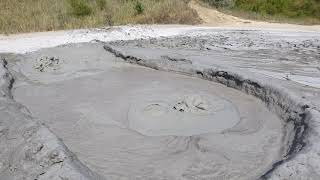 Vulcanii noroiosi Paclele de la Beciu Buzau Mud volcanoes Romania Beciu  Buzau [upl. by Keelia]