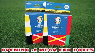 Topps EURO 2024 2x Mega EcoBox Opening [upl. by Anelagna827]