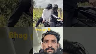 Bhag gya 😂 automobile rider bajaj mt15 biker shortsviral [upl. by Thorin]