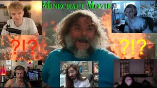 Streamers React To Minecraft Movie Trailer [upl. by Oisorbma]