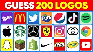 Guess the Logo in 2 Seconds  200 Famous Logos 🍏🥇 Logo Quiz 2024 [upl. by Hugues]