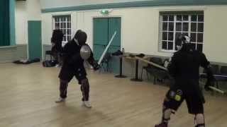 Sparring Sword vs spear  with bucklers and shields [upl. by Wilburn750]