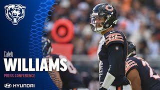 Caleb Williams on performance versus Patriots  Chicago Bears [upl. by Ainaznat]