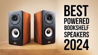 Top 5 Best Powered Bookshelf Speakers 2024 [upl. by Yhtorod]