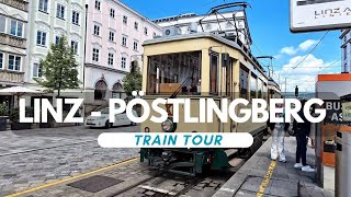 Pöstlingbergbahn from Linz Main Square to Pöstlingberg  Passenger View  4K [upl. by Ardnnaed]