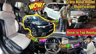 Creta Base Model Modification Mela✅Creta E Modified with 13inch Display and Genuine DRL✅Creta ESX [upl. by Sirred]