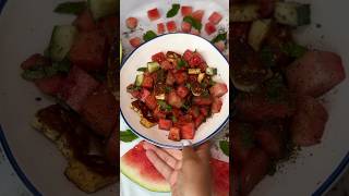 Grilled Halloumi Watermelon Salad With Za’atar Dressing 🍉🧀 [upl. by Nolly669]