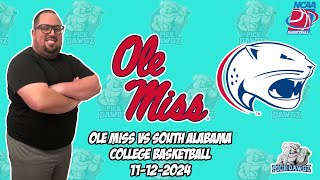 Ole Miss vs South Alabama 111224 Free College Basketball Picks and Predictions  NCAAB Pick [upl. by Dru169]