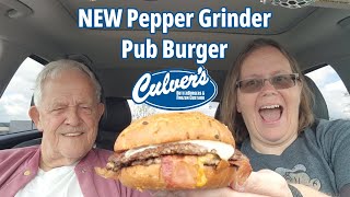 Culvers NEW Pepper Grinder Pub Burger Review [upl. by Tristis]