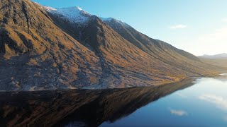 Majestic Glencoe mountains in winter  trying out the drone [upl. by Grimbald323]