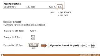 916 Relativer Zinssatz Einführung [upl. by Kissie]