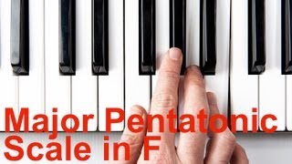 How to Play Major Pentatonic Scale in F  Keyboard Lessons [upl. by Einneb]