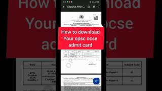 How To Download Opsc Admit Card  Opsc Civil Services Admit Card Download  Opsc OAS Admit Card [upl. by Gwynne334]