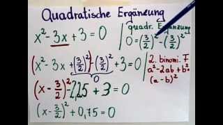 Quadratische Ergänzung  Ausführliche Erklärung [upl. by Etneciv]