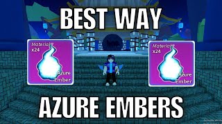 Best Way To Farm Azure Ember in Kitsune Island Shrine Event  Blox Fruits [upl. by Seta621]