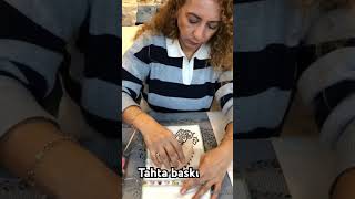 Tahta baskı elvan kalıbı taşbaskı tahtabaskı hobi evtekstili hobi flowers boyama handmade [upl. by Zolly647]