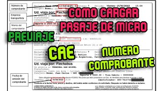 PREVIAJE COMO CARGAR FACTURAS  SOLUCION AL ERROR CAE  ERROR COMPROBANTE  CARGAR PASAJE DE MICRO [upl. by Anelad]