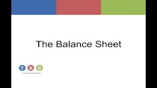 The Balance Sheet [upl. by Ococ777]