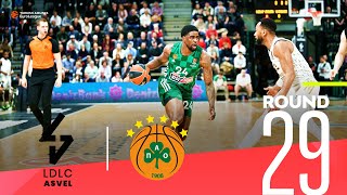 Panathinaikos edges ASVEL on the road  Round 29 Highlights  Turkish Airlines EuroLeague [upl. by Donelson]