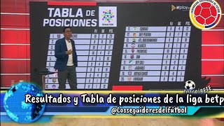 Tabla de posiciones de la liga betplay  resultados y próxima fecha [upl. by Erot]