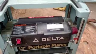 Delta 22 540 Planer Operation [upl. by Festatus]