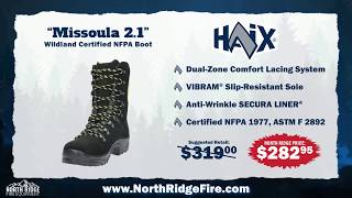 HAIX® Missoula 21 Wildland Firefighting Boots [upl. by Magulac893]