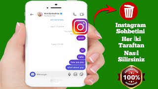 Instagramdaki Tüm Sohbetler Her İki Taraftan Kalıcı Olarak Nasıl Silinir [upl. by Ecnatsnoc]