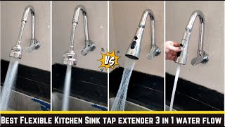 Flexible Kitchen Sink tap extender 3 in 1 water flow Spray Shower 360 Degree Rotatable review [upl. by Morly66]