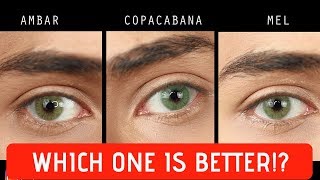 HIDROCOR RIO COPACABANA VS MEL VS AMBAR  BEST GREEN CONTACT LENSES 2018 [upl. by Shute464]