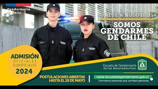 Escuela de Gendarmería abre su proceso de admisión 2024 [upl. by Whitney]