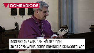 Freudenreicher Rosenkranz aus dem Kölner Dom mit Weihbischof Dominikus Schwaderlapp 30052020 [upl. by Ahsot583]