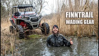 BEST wading gear in the world Finntrail offroad riding gear for mudding  extreme weather Review [upl. by Eirdua]