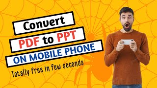 Convert PDF To PPT On Mobile Using WPS Office [upl. by Aisac]