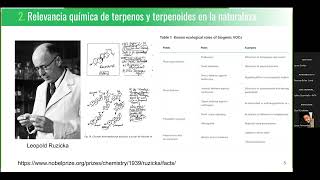 Webinar Química volátil Introducción a la biosíntesis de terpenos y terpenoides [upl. by Zelle]