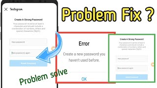 Fix Instagram Create a strong password change problem fix fix instagram change password problem fix [upl. by Ajiak]