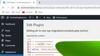 all in one wp migration increase file size [upl. by Lerrej]
