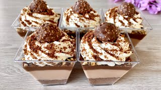 Ferrero Rocher Dessert Cups No bake delicious dessert Easy and Yummy [upl. by Augy242]