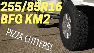 TOYOTA TACOMA with 255 85 R16 BFG KM2  Tall Skinny Mud Terrain Tires [upl. by Ajiam]