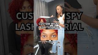 Custom Wispy Lash Tutorial lashextensions lashtech lashtraining lash shorts shortvideo diy [upl. by Anis699]