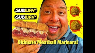 SUBWAY® Ultimate Meatball Marinara Sandwich Review [upl. by Magbie785]