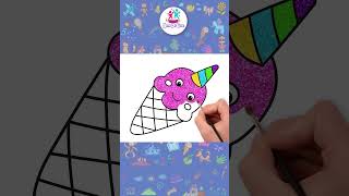 Come disegnare il gelato allunicorno kidsdrawing drawing chikiartitalian [upl. by Whang869]