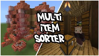 Minecraft Bedrock Automatic Multi Item Sorter [upl. by Ocer]